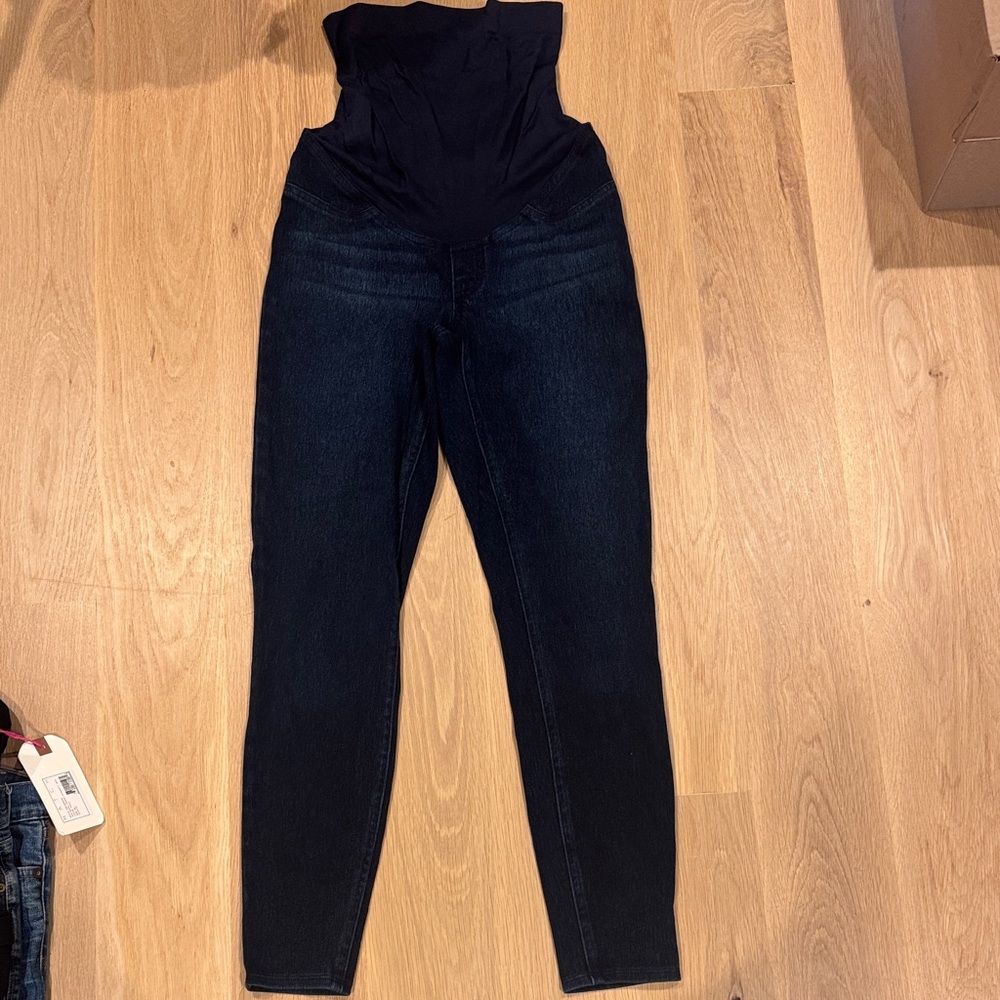 Maternity High-Waist Skinny Jeans - blue spanx